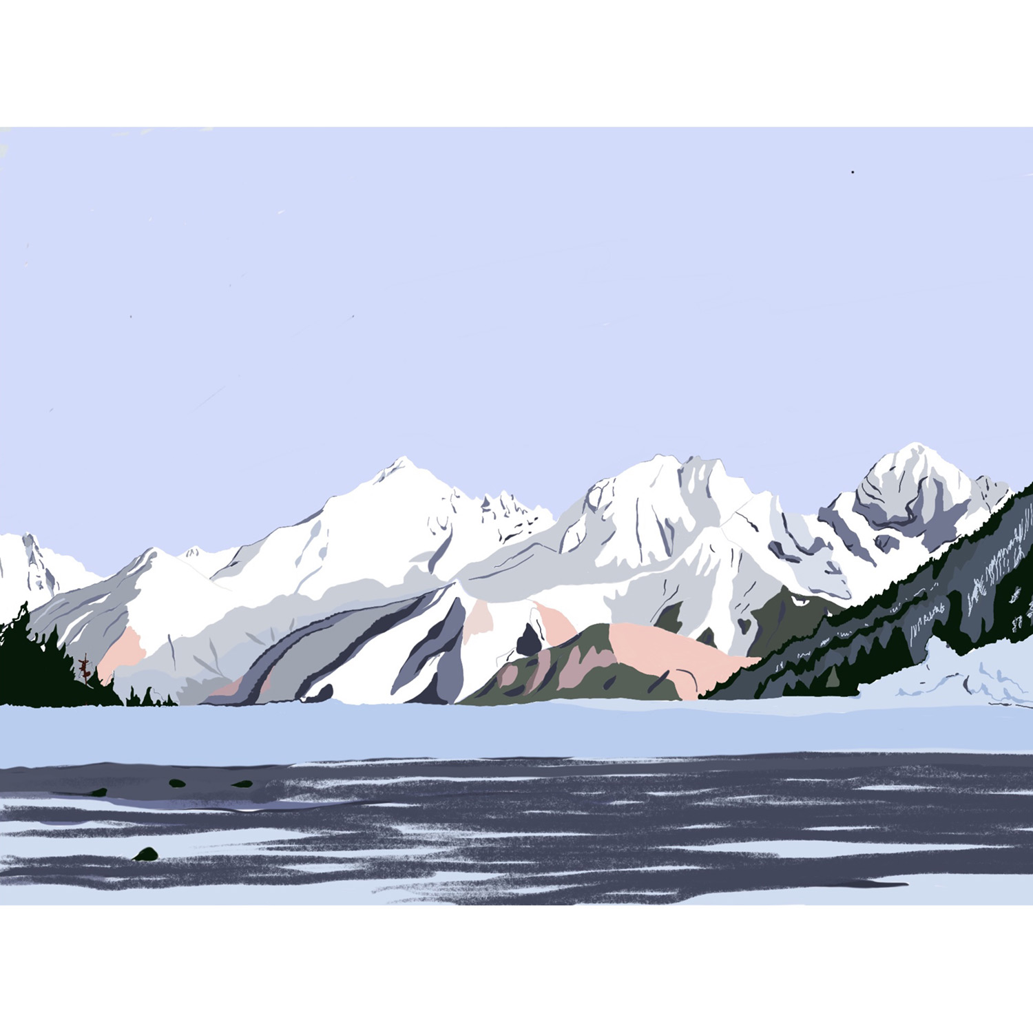 Austrian alps wall art print